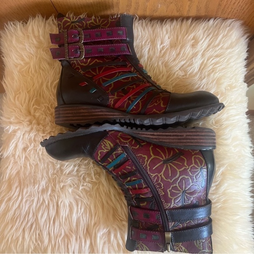 NWOB Spring Step L’Artiste Dasha Ankle Boots Sz-7 - Picture 5 of 8